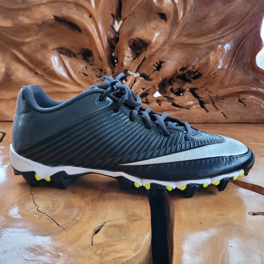 Nike Mens Vapor Shark 2 Cleats Size 10 Black Silver Football Athletic Shoes - Picture 11 of 14